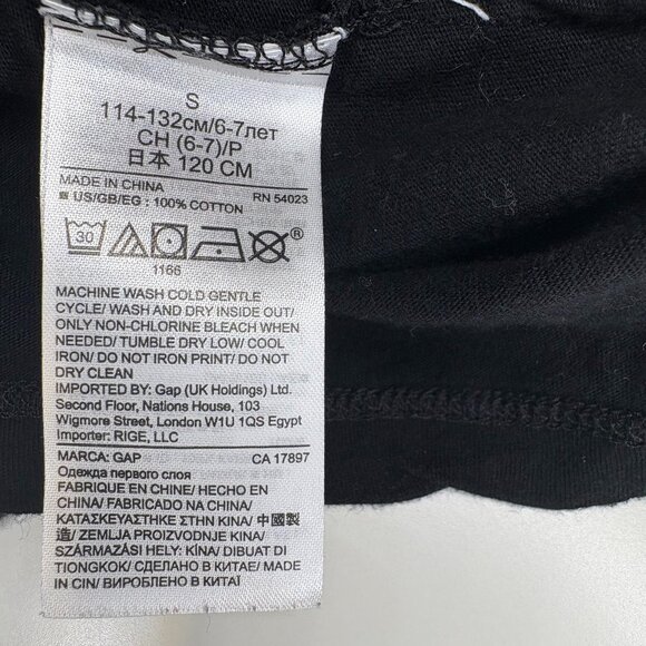 Gap Star Wars Slits Girl Tee 40th Anniversary Edition Kids Sz Small (6-7) Black - Picture 4 of 8